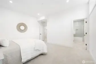 Guest suite on lower level with ensuite bath.