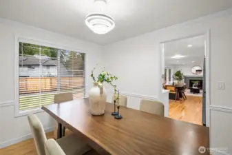 From cozy dinners to festive celebrations, this spacious dining area welcomes tables of any size and offers the ideal backdrop for creating unforgettable moments