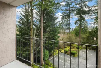 Patio with room for furniture.