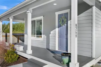 The wrap around front deck is perfect for afternoon sunshine.