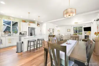 Dining room looking back toward the living room and front entryway.