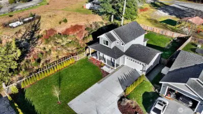 Super private corner lot