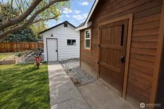 Storage shed & detached garage