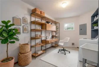 AI photo to show what you can do in this massive utility room