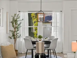 Dining room overlooking back yard