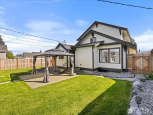 Back yard, fully fenced.