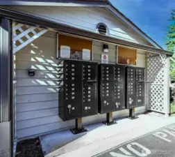 mailboxes directly across from unit.