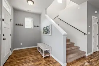 Large entry allows enough room for coats, boots, shoes & all the things!
