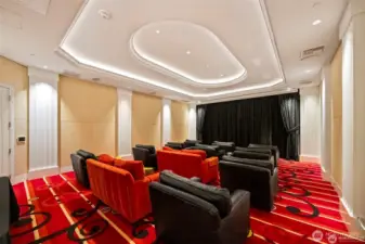 Enjoy an exclusive cinematic experience with your very own private movie theater.