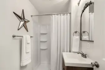 Cottage bathroom.
