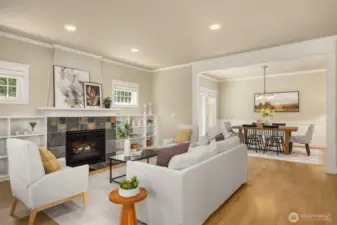 Open concept makes entertaining a breeze.