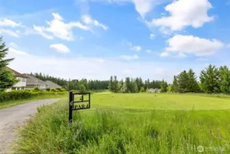 Stone path in backyard walks you right out to the 4th tee.