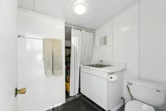 Bathroom in shed