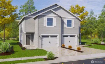 Artist's Rendering Front of Townhome