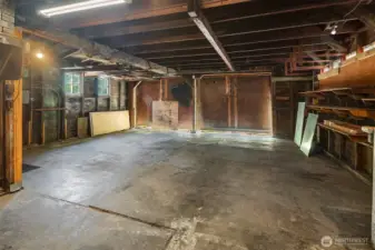 Spacious detached shop ideal for extra storage, hobbies, or creative space.