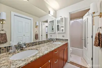 Primary Bath with Granite and Dual Sinks