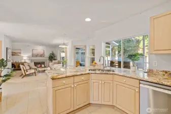 Open to family room