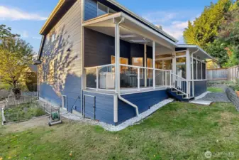 Fully fenced back yard