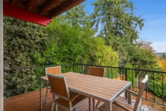 Plenty of space for dining and lounging outdoors.