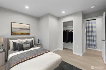 Virtually staged photo of 2nd guest bedroom.