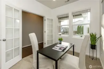 Office with French doors!