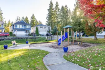 Neighborhood park within a stone's throw in it's own cul-de-sac.