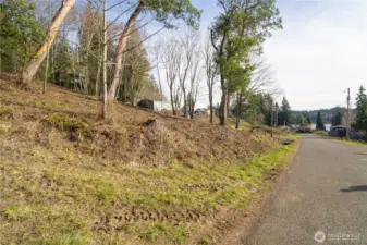 Looking back up the parcel