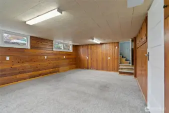 Spacious Functional lower level.