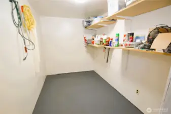 Storage / work space in basement