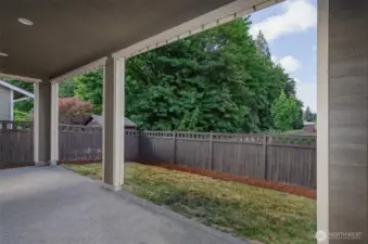 Enjoy the privacy this back yard offers.