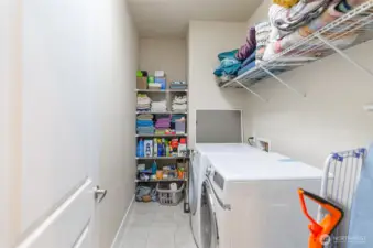 Upstairs utility room.