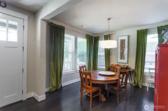 Formal front dining room. Engineered hardwood floors through main floor living areas.