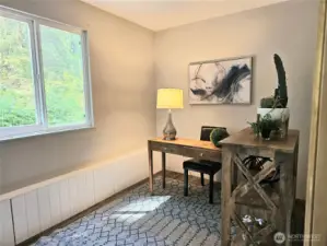 Small room off of the bonus room would be a great office!