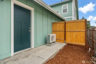 Low maintenance yard. All the home has a heat pump allowing to keep it cool on the hot days and efficiently keeping it warm on the cold days.