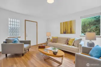 Bright lower level flex space