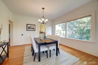 Spacious dining room