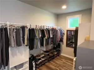 Large walk-in closet.