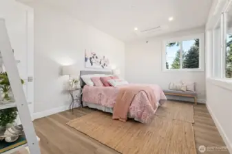 Each additional bedroom offers walk-in closets, generous proportions, ample light, and tranquil views. Each upstairs bedroom enjoys individual climate controlled rooms.