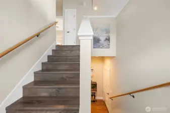 Entry with access to both the upper and lower floors