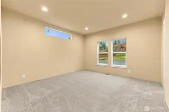 Spacious primary bedroom