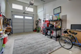 The single car garage is deep.