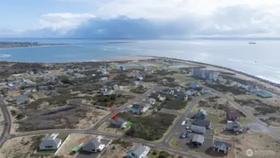 Looking towards the south and the shipping channel.