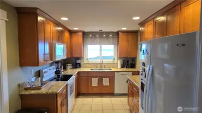 Upstairs kitchen with a view also!