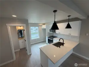 Subject property. Locally manufactured cabinets throughout