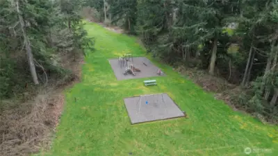 Community park across from the home with bathrooms