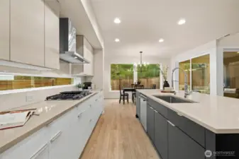 Gourmet Kitchen view from Butler Pantry