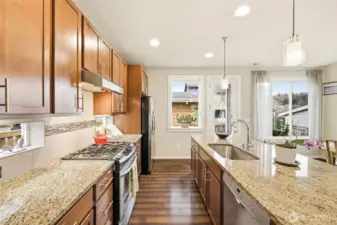 Beautiful kitchen with plenty of cabinetry plus spacious pantry closet.