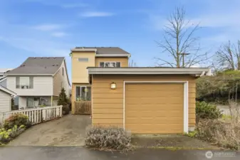 Convenient detached garage and off-street parking space.