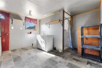 Small inside portion of outbuilding