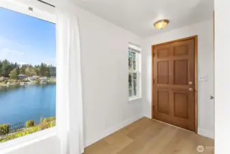 Access door from living room to back yard